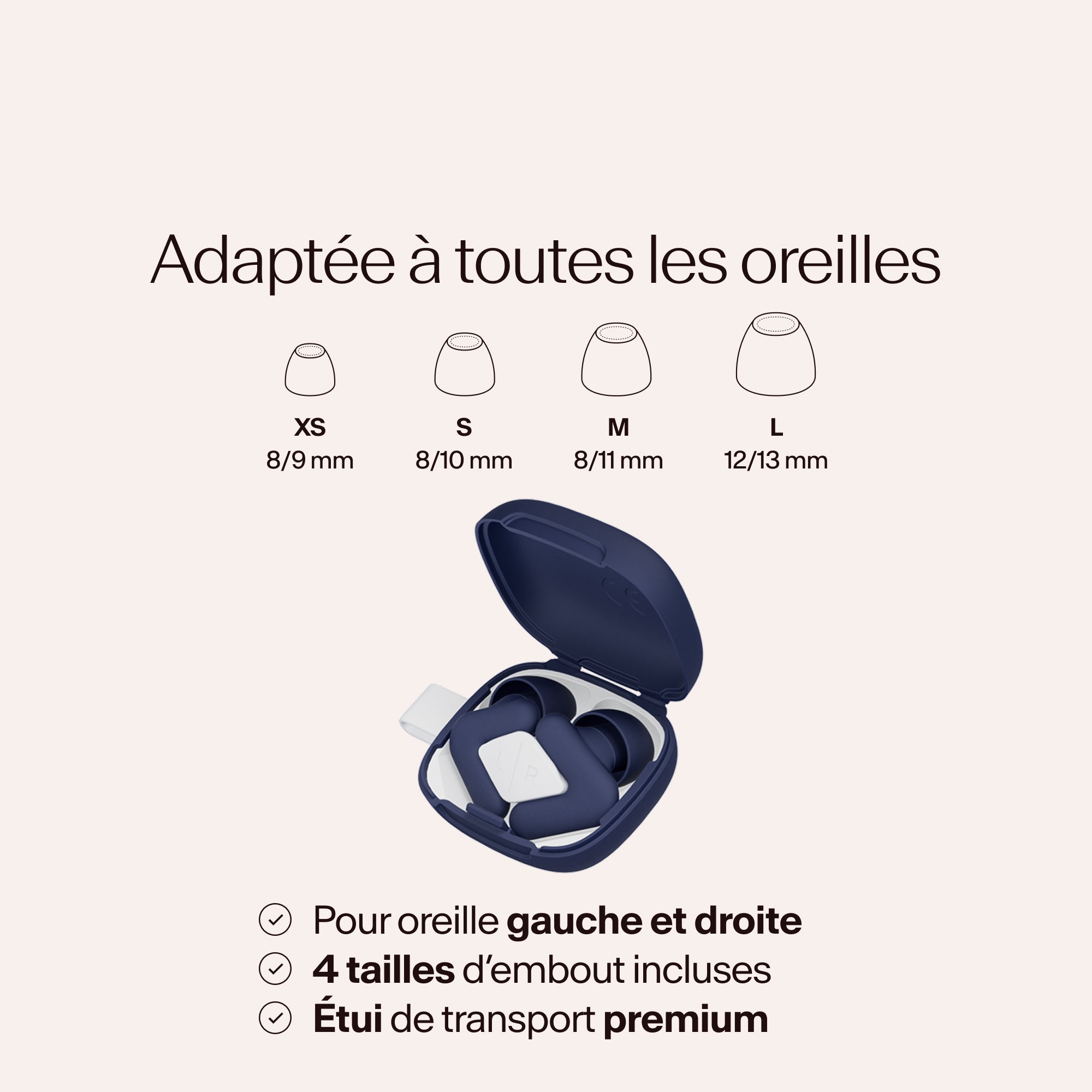 Alpine Silence en bleu nuit avec tailles d&